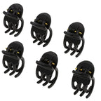 Camila Paris CP2392 French Hair Clip for Women, Set of 6 Extra Small Black, Girls Hair Claw Clip Jaw Fashion Durable Styling Hair Accessories for Women, Ladies Strong Hold Grip Clamp, Made in France
