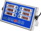 Kitchen Timers for Cooking – 6 Channel Commercial Kitchen Timer Restaurant Kitchen Supplies – Stainless Steel LED Technology Kitchen Timer Digital – Reminder Function, Loud Alarm, Blue
