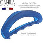 Camila Paris CP3532 French Hair Clip for Women, Blue, Girls Hair Claw Clip Jaw Fashion Durable and Styling Hair Accessories for Women, Luxury Ladies Strong Hold No Slip Grip Clamp, Made in France