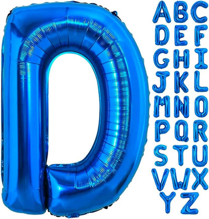 40 Inch Blue Letter D Balloons Alphabet D Letter Balloons Foil Mylar Big Letter by BBPOOL