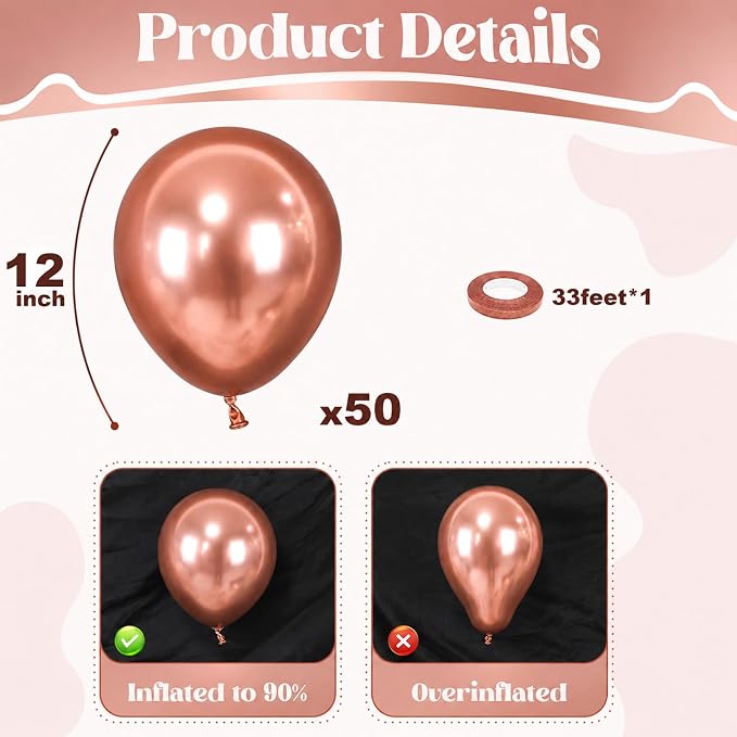 Rose Gold Balloons - Image 3