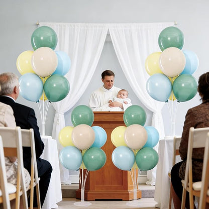 4 Sets Sage Green Dusty Blue Yellow Balloons Stand - Image 4