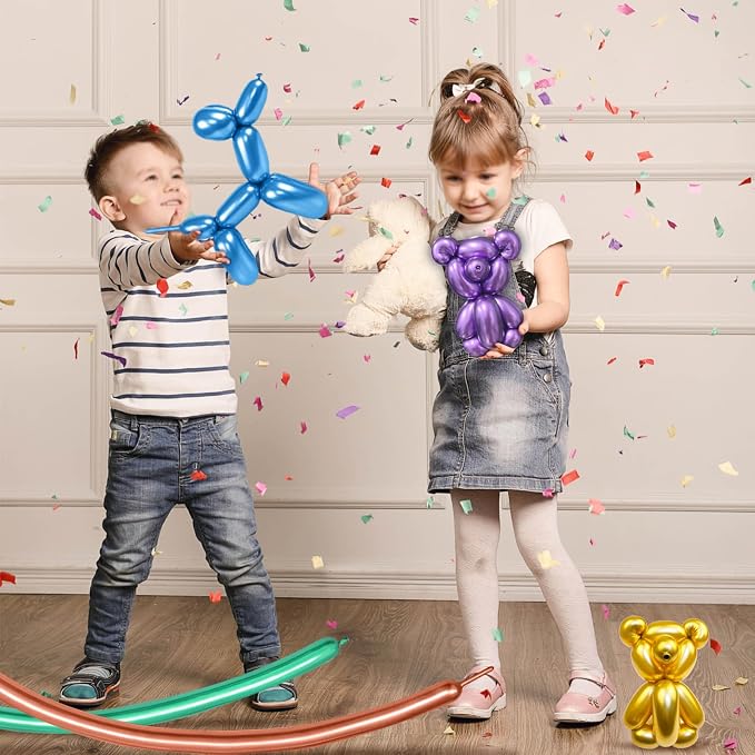 Metallic Multi Long Balloons Premium 260 Twisting Animals Magic Balloons - Image 7