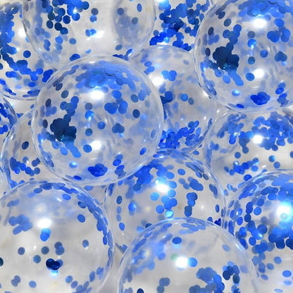 Blue Confetti Balloons 12 inch - Image 2