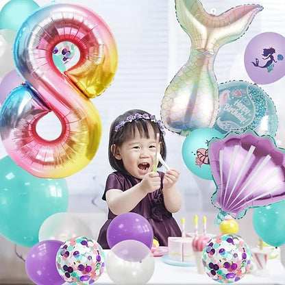 Mermaid Birthday Decorations Mermaid Balloons - Image 3
