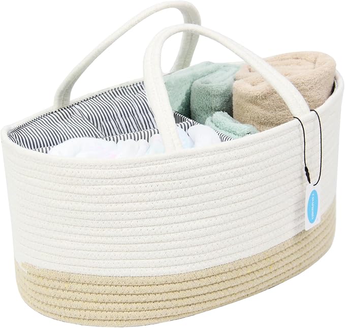 Casaphoria Caddy Organize Woven Cotton Rope Basket Caddy - Image 3