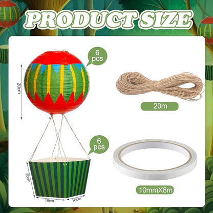 Leinuosen 6 Set Wizard Party Hot Air Balloon Centerpieces, Tape and String - Image 2