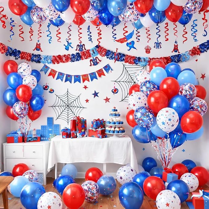 Red White Blue Star Balloons Kit, Ribbon & Glue Dots, 4th of July Decorations - Image 4