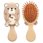 Toddler Soft Massage Comb - Mini Hairbrush for Thick, Curly, Thin, Long or Short Hair, Ideal for Travel (Beige)