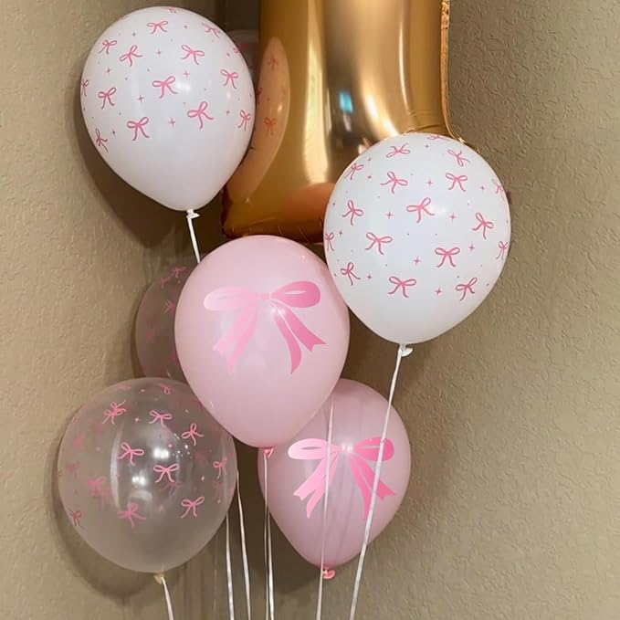 Pink Bow Balloons - Image 3