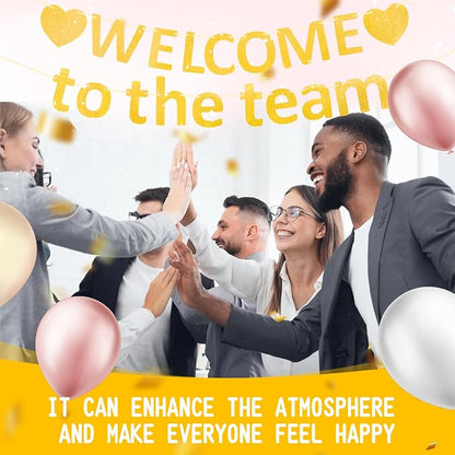 Pre-Strung Glitter Welcome to the Team Banner Welcome Banner Welcome Decorations - Image 7