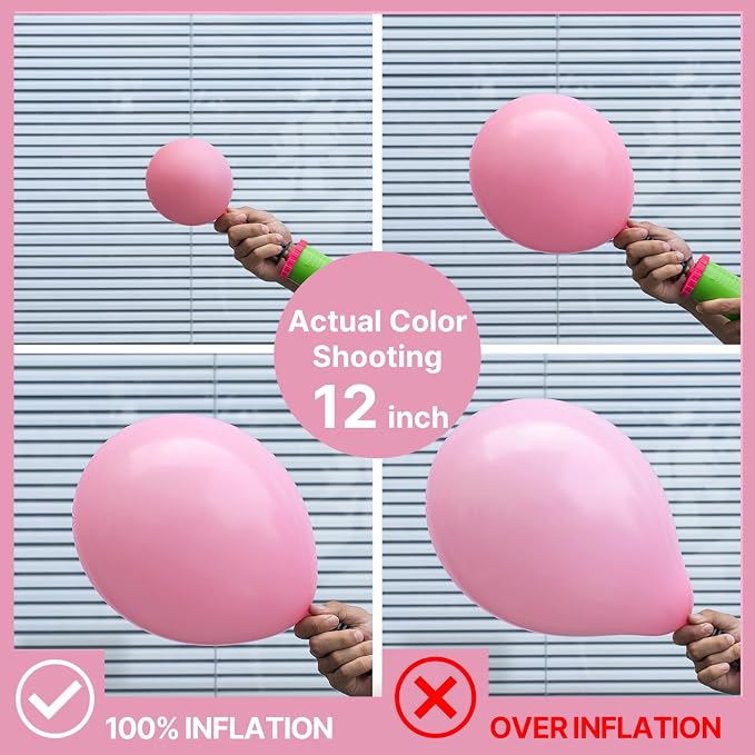 PartyWoo Baby Pink Balloons 100pcs 10 Inch Pastel Light Pale Pink Balloons - Image 3