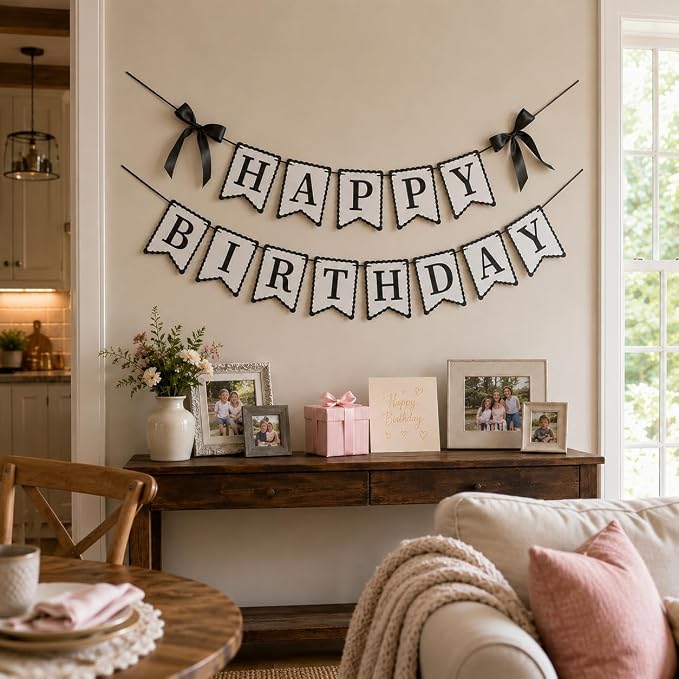 Black Happy Birthday Banner - Image 4