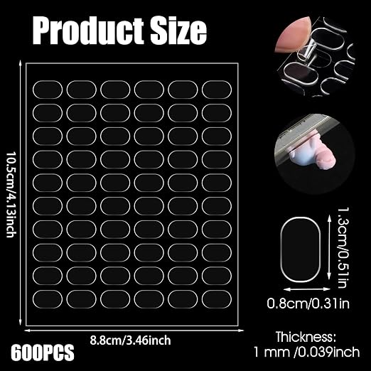 600 PCS Double Sided Adhesive Dots, Strong & Traceless Adhesive Stick Dots - Image 2