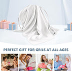 Silk Pillow Cases 2 Pack Queen Size Mulberry Silk Pillowcase Set of 2 for Hair and Skin 30 x 20 Inches 22 Momme Both Side Grade 6A Silk Soft Breathable Cooling with Hidden Zipper, White