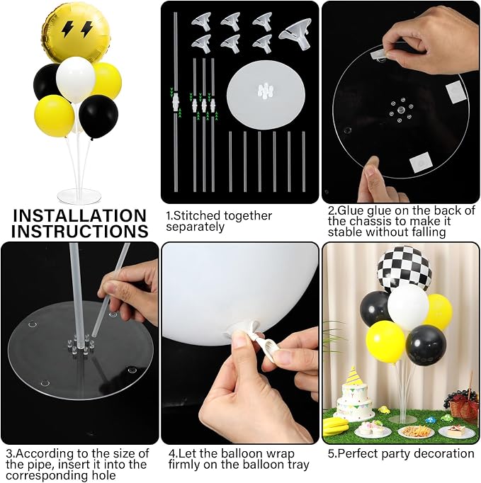 4 Sets Smile Party Balloons Stand Kit - Image 3