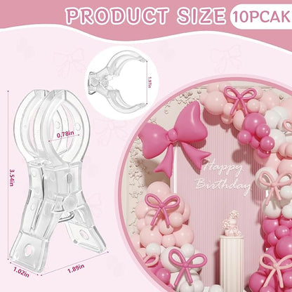 10 Pcs 3.5 Inch Clear Balloon Arch Clips - Image 2