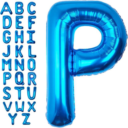 40 Inch Blue Letter P Balloon Big Foil Helium Letter Balloons A-Z | Giant Large by SULALABOO