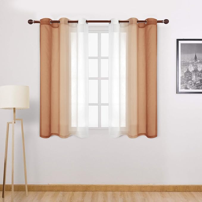 DWCN Ombre Short Sheer Curtains by DWCN