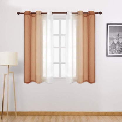 DWCN Ombre Short Sheer Curtains by DWCN