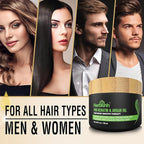 Combo Pack - Herbishh Hair Color Shampoo for Gray Hair + Argan Intense Hair Mask - Long-Lasting Color in Minutes - Stimulates Dry, Frizzy Hair - 500 Ml (Linen)
