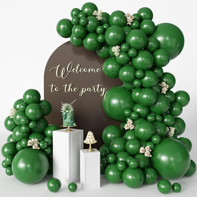 Green Balloons 125 Pack Different Sizes 18 12 10 5 Inch Dark Green Balloon Arch by Searchbyoccasioncolorsize