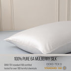 Bella Coterie Luxury Silk Pillowcase for Hair and Skin | 30 Momme | 100% Pure 6A Mulberry Silk | Super Soft | Perfectly Plush [King, White]