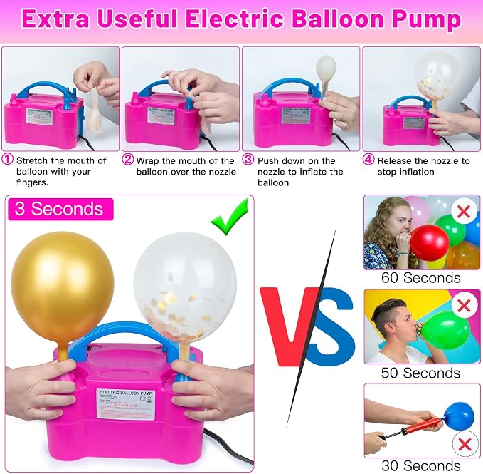 Balloon Arch Kit and Balloon Column Stand and Electric Balloon Pump | - Image 4