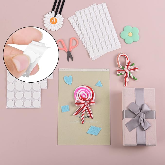 ACFELLE 8 Sheets Foam Dots 3D Round Adhesive, 2 Size Pop Dots Sticky Double - Image 5