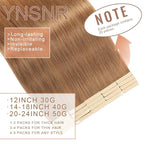 Tape in Hair Extensions Human Hair 16 Inch 20pcs Invisible Tape ins Hair Extensions Real Human Hair Golden Brown Remy Seamless Injected Tape Extensions