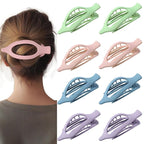 8 Pack Pastel Flat Hair Clips for Girls – Cute Matte Claw Clips in Pink, Blue, Green, Purple, Soft Color Aesthetic Hair Accessories, Non-Slip Barrettes Gift for Teen or Preppy Style