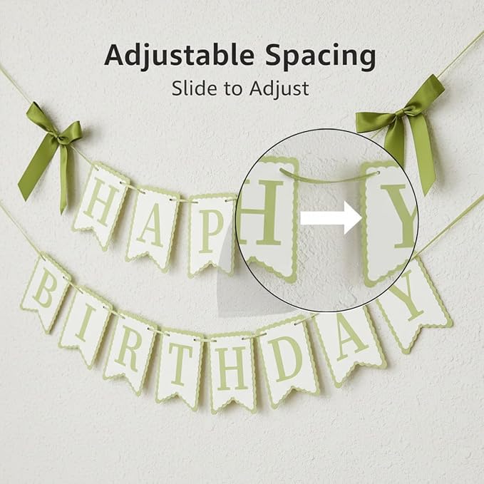 Green Happy Birthday Banner - Image 6