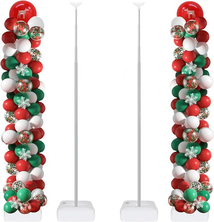 2 Set Balloon Column Stand Kit for Floor, VETOGETHER 2025 Updated Balloon Tower by VETOGETHER