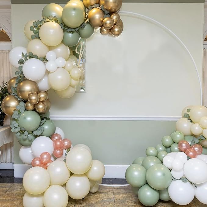 135pcs Ivory Balloons Garland Kit Different Sizes Of 18 12 10 5 Inch Cream - Image 6