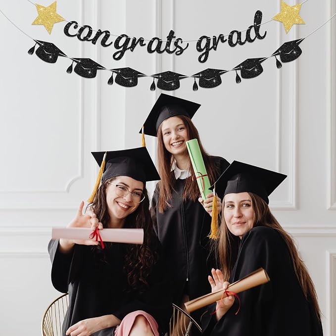 2026 Graduation Banners Party Decorations Black Class of 2026 - Image 4