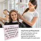 Extension Holder - Acrylic Hair Extension Organizer, Styling Hair Separator Board | Hair Tinsel Storage Plate with Clip for Wig Grafting, Sectioning, and Display for Home & Salon Use