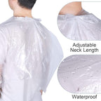 Yahenda 150 Pcs Disposable Salon Capes Bulk Waterproof Hair Cutting Capes for Barber Stylist Dye Supplies 59 x 43.3 Inch(Clear)