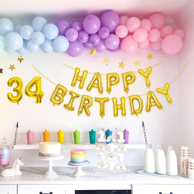 2 Set 20 Pcs Number Balloons 16 Inch Gold 0-9 Number Mylar Foil Balloons Gold - Image 6