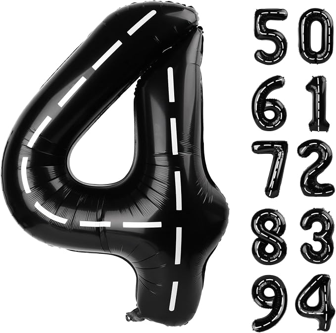 Line 4 Balloon - Number Balloon 40 Inch, 4th Line Birthday Decorations | Giant by IWERP