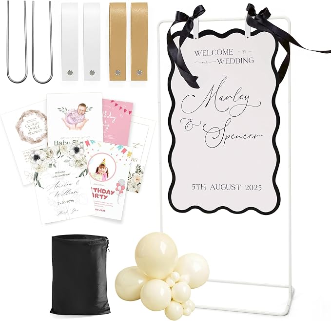 Wedding Welcome Sign Stand, Welcome to our Wedding Sign Holder, Linen Sign Stand by Victawks