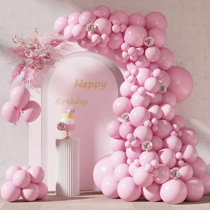 RUBFAC 87pcs Light Pink Balloons Different Sizes 18 12 10 5 Inches by RUBFAC
