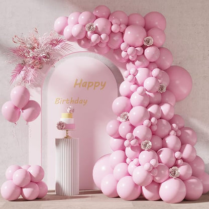 RUBFAC 87pcs Light Pink Balloons Different Sizes 18 12 10 5 Inches by RUBFAC