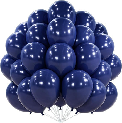 PartyWoo Navy Blue Balloons 50pcs Dark Blue Latex Helium Balloons 12 Inch | by PartyWoo
