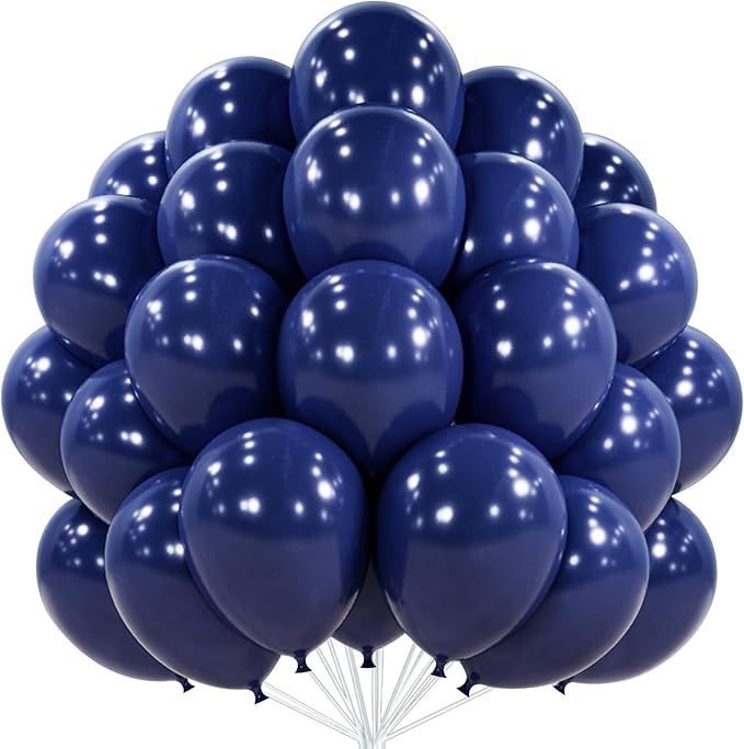 PartyWoo Navy Blue Balloons 101pcs Dark Blue Latex Helium Balloons 12 Inch | by PartyWoo