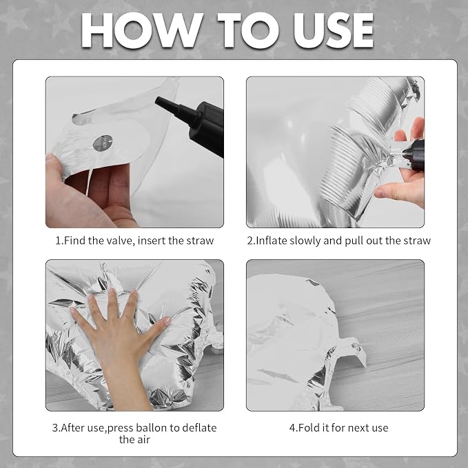 Silver Star Foil Balloons - Image 8