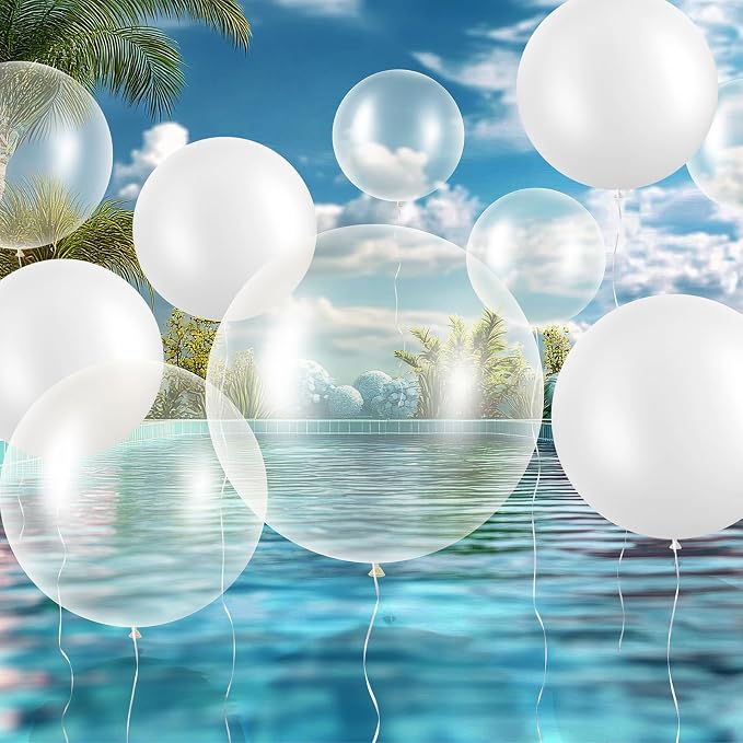 Gejoy 24 Pcs Pool Giant Balloons 36/24/18 Inch Jumbo Large Big Latex Balloons - Image 5