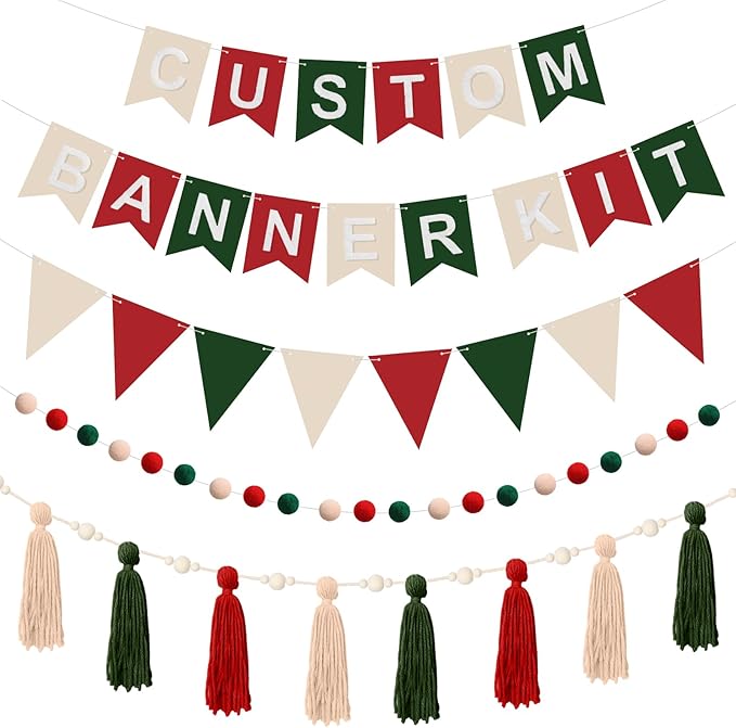 SmoothNovelty 139 Pcs Felt DIY Custom Banner Kit Include 104 Letters 18 by SmoothNovelty