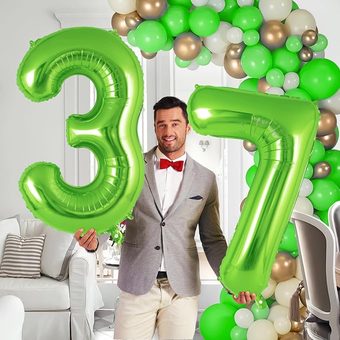 Green Number 7 Balloon 40 Inch, Big Large Foil Helium Number Balloons, Jumbo - Image 5