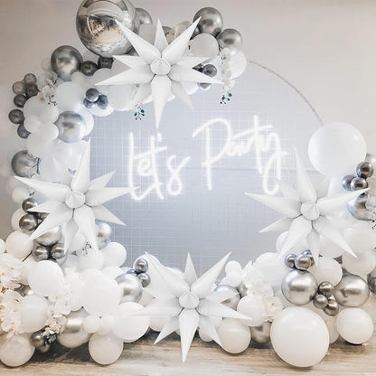72 Pcs Star Balloons Foil Explosion Balloons Magic 12 Point Star Cone Balloon - Image 2