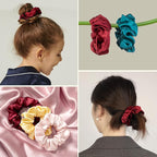 LILYSILK Silk Hair Scrunchies/Ties for Frizz & Breakage Prevention, 100% Mulberry, No Damage, Elastic ponytail Holders, 1Pc, Claret